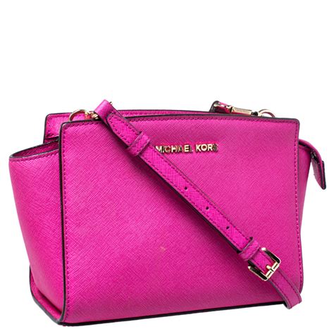 hot pink michael kors tote bag|michael kors crossbody bag pink.